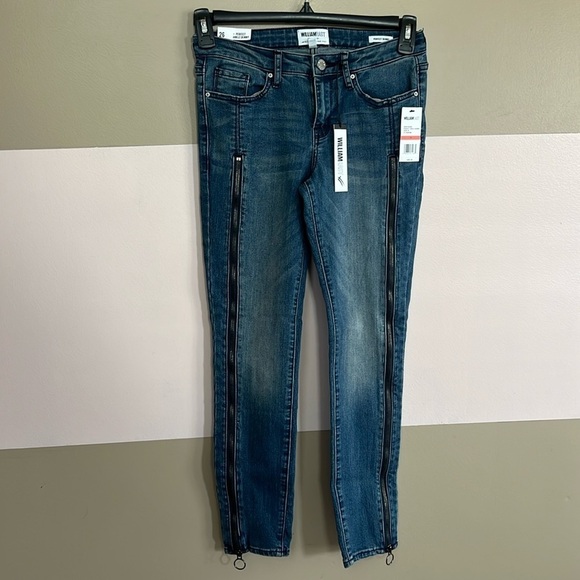 William Rast Perfect Ankle Skinny Jeans Zipper Detail Size 26 - Picture 1 of 7